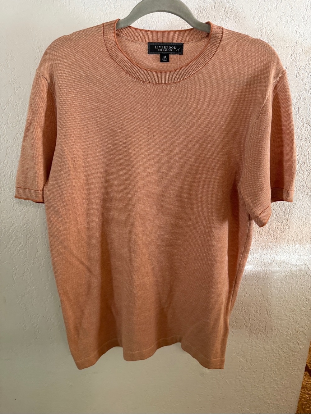 NWT Liverpool Men’s Short Sleeve Crewneck Polo - Peach